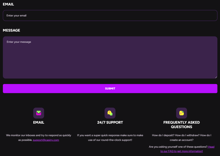casiny casino support